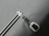 1.06CT DIAMOND & AAA SAPPHIRE 14K WHITE GOLD 3D CLASSIC HUGGIE HANGING EARRINGS