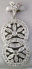 .52CT DIAMOND 14KT WHITE GOLD ROUND FLOWER CIRCULAR LOVE KNOT FLOATING PENDANT