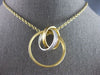 LARGE .70CT DIAMOND 18KT 2 TONE GOLD 3D INTERTWINING TRINITY FLOATING NECKLACE