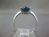 1.35CT AAA SAPPHIRE 14KT WHITE GOLD EMERALD CUT SOLITAIRE ENGAGEMENT RING #27246