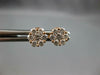 ESTATE .56CT DIAMOND 18K ROSE GOLD 3D ROUND CLASSIC CLUSTER FLOWER STUD EARRINGS
