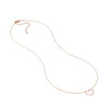 ESTATE 14KT ROSE GOLD 3D SOLID CLASSIC OPEN HEART LOVE NECKLACE