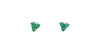 ESTATE .35CT AAA EMERALD 18KT WHITE GOLD TRILLION SHAPE TRIANGULAR STUD EARRINGS
