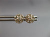 ESTATE .53CT DIAMOND 14KT ROSE GOLD 3D FLOWER SNOWFLAKE STUD EARRINGS