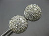 ESTATE LARGE 1.94CT DIAMOND 14KT WHITE GOLD CLASSIC PAVE CIRCULAR STUD EARRINGS
