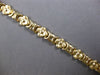 ESTATE WIDE 14KT YELLOW GOLD 3D CLASSIC MATTE & SHINY MULTI FLOWER FUN BRACELET