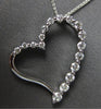 .46CT DIAMOND 18K WHITE GOLD GRADUATING JOURNEY OPEN HEART LOVE FLOATING PENDANT