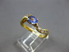 1.0CT DIAMOND & AAA TANZANITE 18K YELLOW GOLD OVAL & EMERALD CUT FUN RING #28032