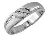 .10CT DIAMOND 14KT WHITE GOLD 3D 3 STONE CHANNEL MATTE & SHINY ANNIVERSARY RING