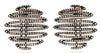 ESTATE LARGE 1.24CT DIAMOND 18KT WHITE & BLACK GOLD CRISS CROSS HANGING EARRINGS
