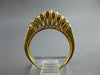 ESTATE WIDE .85CT DIAMOND 14KT YELLOW GOLD 3D MARQUISE PYRAMID ANNIVERSARY RING