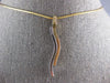 ESTATE 1.88CT DIAMOND 18K 2 TONE GOLD 3D 2 ROW SWIRL DOUBLE BAR FLOATING PENDANT