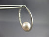 ESTATE LARGE AAA SOUTH SEA PEARL 14KT WHITE GOLD OVAL HOOP FUN HANGING EARRINGS