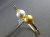 .21CT DIAMOND & AAA WHITE & GOLDEN SOUTH SEA PEARL 18K YELLOW GOLD LOVE BRACELET