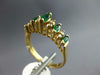 ESTATE .68CT DIAMOND & AAA EMERALD 14KT YELLOW GOLD GRADUATING ANNIVERSARY RING