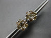 LARGE 1.0CT CHOCOLATE FANCY DIAMOND 14KT WHITE GOLD CLUSTER FLOWER STUD EARRINGS