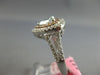 LARGE GIA 1.73CT WHITE PINK & BLUE DIAMOND 18KT WHITE GOLD HALO ENGAGEMENT RING