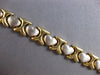 LARGE & LONG 1.0CT AAA SAPPHIRE 14KT 2 TONE GOLD MATTE & SHINY TOGGLE BRACELET
