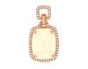 3.57CT DIAMOND & AAA OPAL 14KT ROSE GOLD 3D CUSHION & ROUND RECTANGULAR PENDANT
