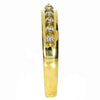.21CT DIAMOND 18KT YELLOW GOLD 3D SHARED PRONG 9 STONE WEDDING ANNIVERSARY RING
