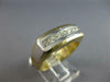 ESTATE .52CT DIAMOND 14K 2 TONE PRINCESS CHANNEL INVISIBLE MENS ANNIVERSARY RING
