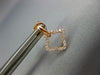ESTATE .18CT DIAMOND 18K ROSE GOLD 3D OPEN 4 LEAF CLOVER FLOWER HANGING EARRINGS