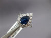 WIDE 1.52CT DIAMOND & AAA SAPPHIRE 14KT WHITE GOLD 3D PEAR SHAPE ENGAGEMENT RING