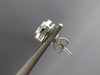ESTATE .51CT DIAMOND 14KT WHITE GOLD 3D CLASSIC CLUSTER FLOWER STUD EARRINGS