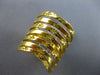 ESTATE LARGE 14KT YELLOW GOLD MULTI ROW DIAMOND CUT MULTI STAR FUN RING #27741