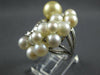 EXTRA LARGE DIAMOND & WHITE & GOLDEN SOUTH SEA PEARL 14KT WHITE GOLD RING #27761