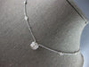 ESTATE .80CT DIAMOND 14KT WHITE GOLD 3D FLOWER BY THE YARD LOVE NECKLACE #27627