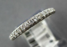 .57CT DIAMOND 14KT WHITE GOLD 3D CLASSIC 2.5MM SEMI ETERNITY ANNIVERSARY RING