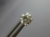 ESTATE 1.18CT DIAMOND 14KT WHITE GOLD 3D ROUND SOLITAIRE SCREWBACK STUD EARRINGS