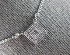 .35CT DIAMOND 14KT WHITE GOLD ROUND & PRINCESS SQUARE BY THE YARD LOVE NECKLACE