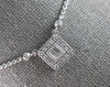 .35CT DIAMOND 14KT WHITE GOLD ROUND & PRINCESS SQUARE BY THE YARD LOVE NECKLACE