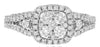 1.37CT DIAMOND 18KT WHITE GOLD CLASSIC CLUSTER SQUARE HALO FRIENDSHIP LOVE RING