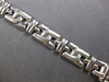 ESTATE WIDE 14KT WHITE GOLD 3D CLASSIC MATTE & SHINY SQUARE LOVE KNOT BRACELET