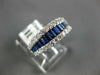 1.29CT DIAMOND & AAA SAPPHIRE 18KT WHITE GOLD ROUND & BAGUETTE ANNIVERSARY RING