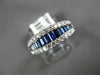 1.29CT DIAMOND & AAA SAPPHIRE 18KT WHITE GOLD ROUND & BAGUETTE ANNIVERSARY RING