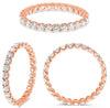 1.0CT DIAMOND 14K ROSE GOLD ROUND CLASSIC ETERNITY WEDDING BAND ANNIVERSARY RING