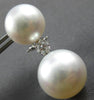 EXTRA LARGE .62CT DIAMOND & AAA SOUTH SEA PEARL 18KT WHITE GOLD HANGING EARRINGS