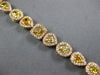 WIDE GIA 9.73CT MULTI COLOR DIAMOND 18KT YELLOW GOLD MULTI SHAPE TENNIS BRACELET