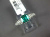 ESTATE 1.20CT DIAMOND & AAA EMERALD 14KT WHITE GOLD 3D CLASSIC ENGAGEMENT RING