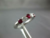 1.03CT DIAMOND & AAA RUBY 18KT WHITE GOLD ROUND 4mm SHARE PRONG ANNIVERSARY RING