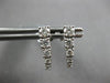 ESTATE .72CT DIAMOND 18KT WHITE GOLD 3D ROUND GRADUATING FUN HANGING EARRINGS