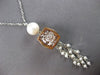 EXTRA LARGE AAA SOUTH SEA PEARL 18K WHITE & ROSE GOLD CHANDELIER LARIAT NECKLACE