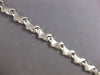 ESTATE WIDE 14KT WHITE GOLD 3D MATTE & SHINY BUTTERFLY V SHAPE FUN BRACELET