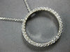 ESTATE .69CT DIAMOND 14KT WHITE GOLD 3D ROUND CIRCLE OF LIFE FLOATING PENDANT
