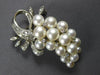 ANTIQUE EXTRA LARGE DIAMOND & AAA SOUTH SEA PEARL 14KT WHITE GOLD PENDANT #27768