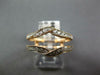 ESTATE WIDE .33CT DIAMOND 14KT ROSE GOLD CLASSIC DOUBLE V FILIGREE INSERT RING